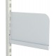 250mm White Twin Slot Shelf Ends Steel 2 Piece