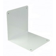 White Free Standing Bookends 150mm x 150mm - Twin Slot Shelving Single