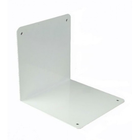 150mm White Twin Slot Bookend Steel Single