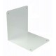 250mm White Twin Slot Bookend Steel Single
